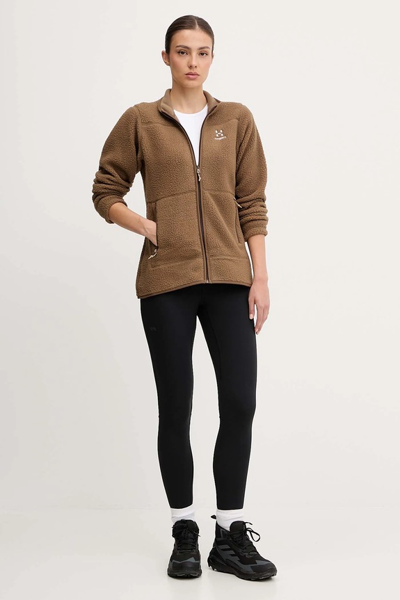 Haglöfs bluza sportowa Mossa Pile 606538 brązowy AW25