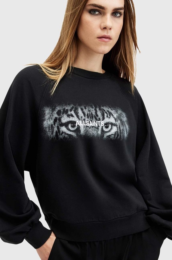 AllSaints bluza bawełniana STARE CYGNI W089JB czarny AW24