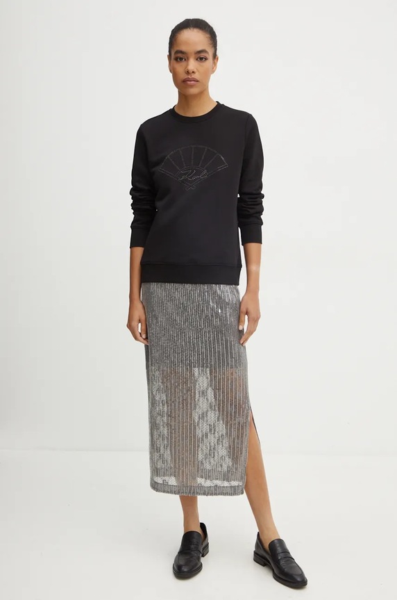 Mikina Karl Lagerfeld 246W1817 čierna AW24