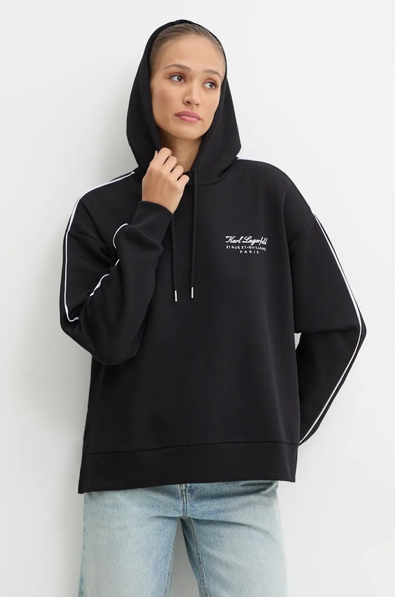Karl Lagerfeld bluza pozostałe czarny 246W2109