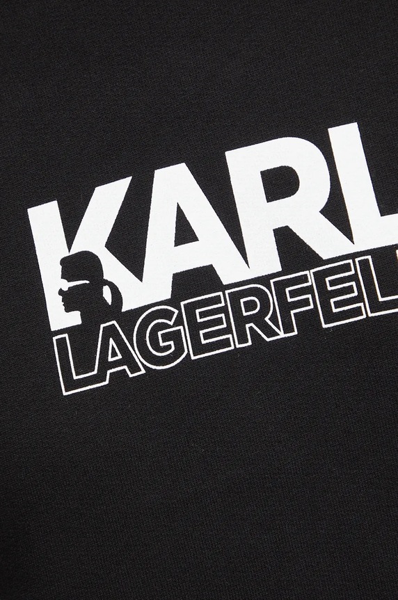 Bavlněná mikina Karl Lagerfeld černá 24WW1803