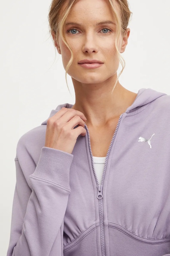 Puma bluza bawełniana fioletowy 627475