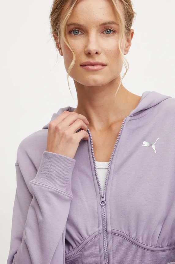 Puma bluza bawełniana fioletowy 627475