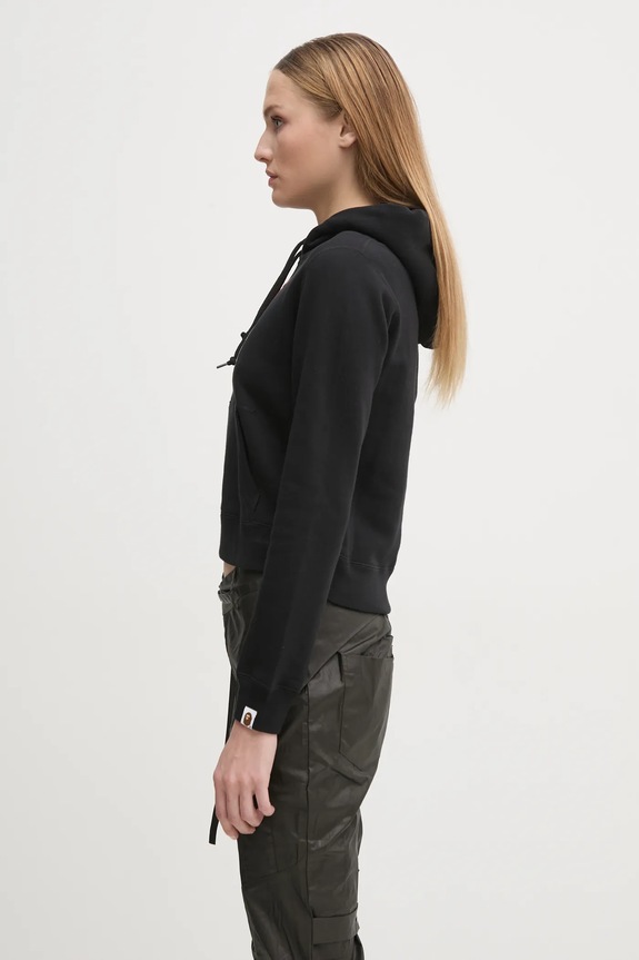 A Bathing Ape felpa in cotone I LOVE BAPE PULLOVER HOODIE 1K80214002 nero AW24