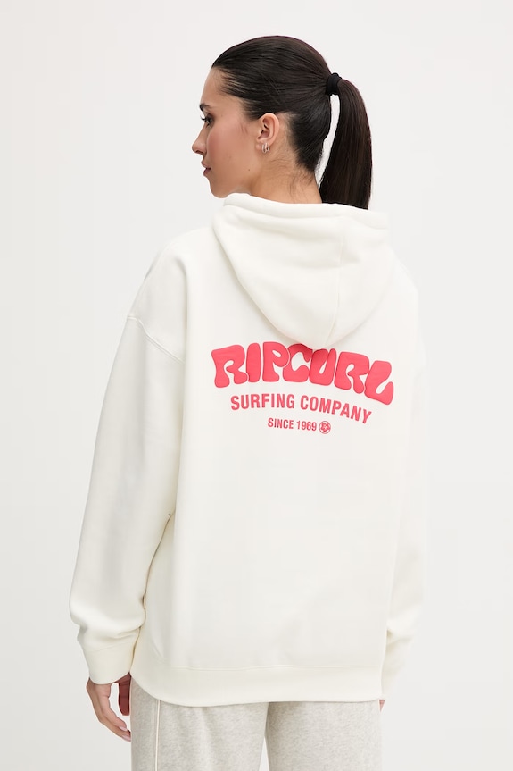 Rip Curl mikina s kapucňou dámska SURF PUFF HERITAGE béžová 06AWFL