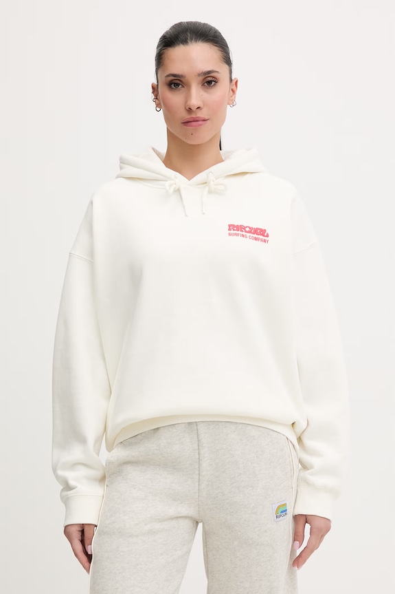Oblečenie Rip Curl mikina s kapucňou dámska SURF PUFF HERITAGE 06AWFL béžová