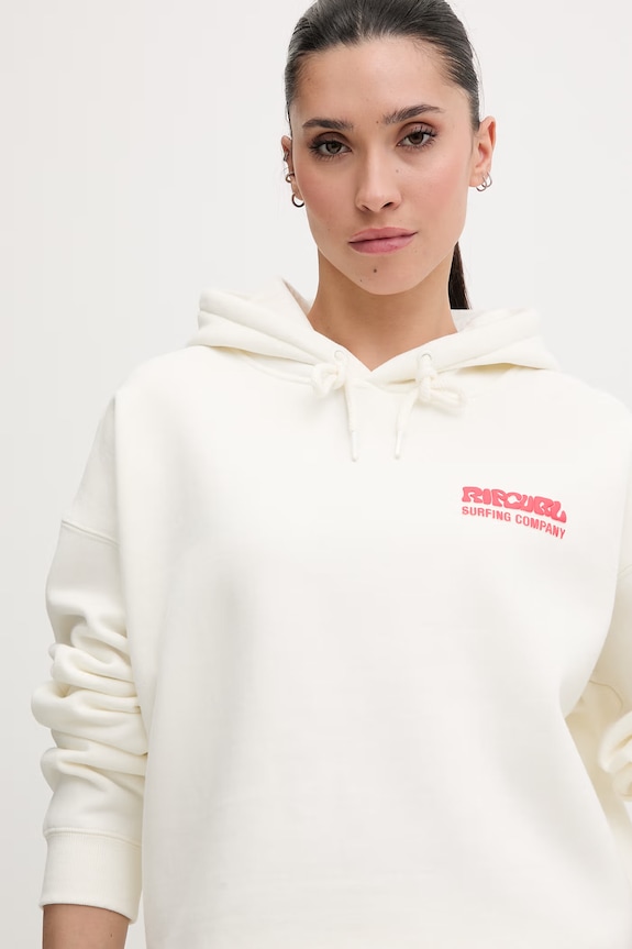 Rip Curl mikina s kapucňou dámska SURF PUFF HERITAGE béžová 06AWFL