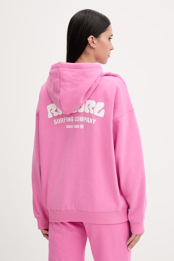 Oblečenie Rip Curl mikina s kapucňou dámska SURF PUFF HERITAGE 06AWFL ružová