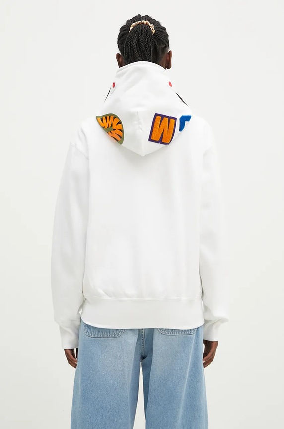 Clothing A Bathing Ape cotton sweatshirt Shark Full Zip 1K80215008 white