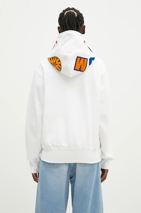 Clothing A Bathing Ape cotton sweatshirt Shark Full Zip 1K80215008 white