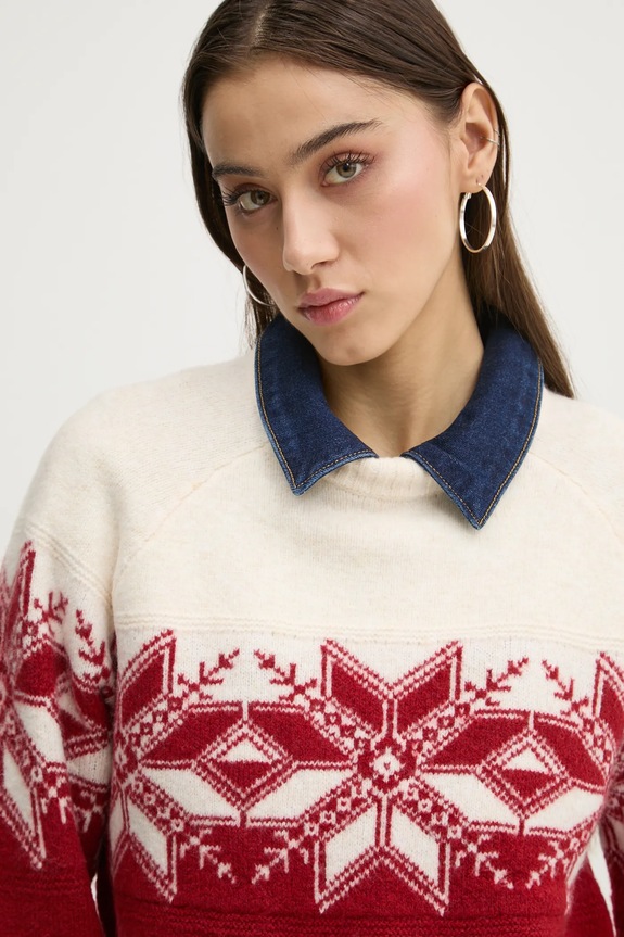 Abercrombie & Fitch pulover burgundia KI150.4316.168