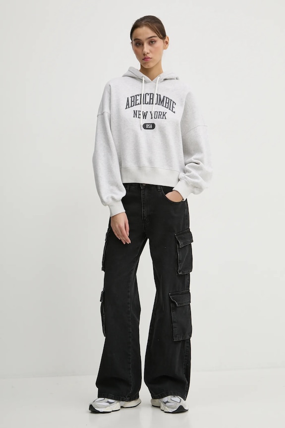 Abercrombie & Fitch felpa KI152.4201.130 grigio AW24
