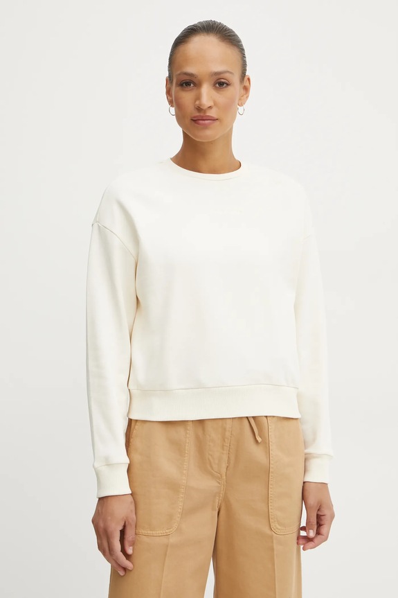 Armani Exchange bluza bawełniana bawełna beżowy 6DYM70.YJEEZ