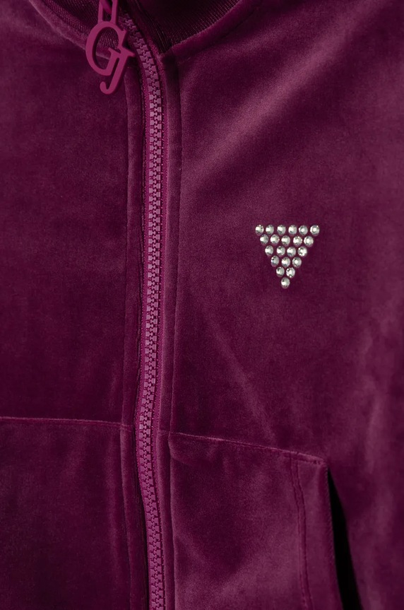 Dziewczynka Guess bluza welurowa dziecięca J4RQ22.KBXI2.9BYH fioletowy