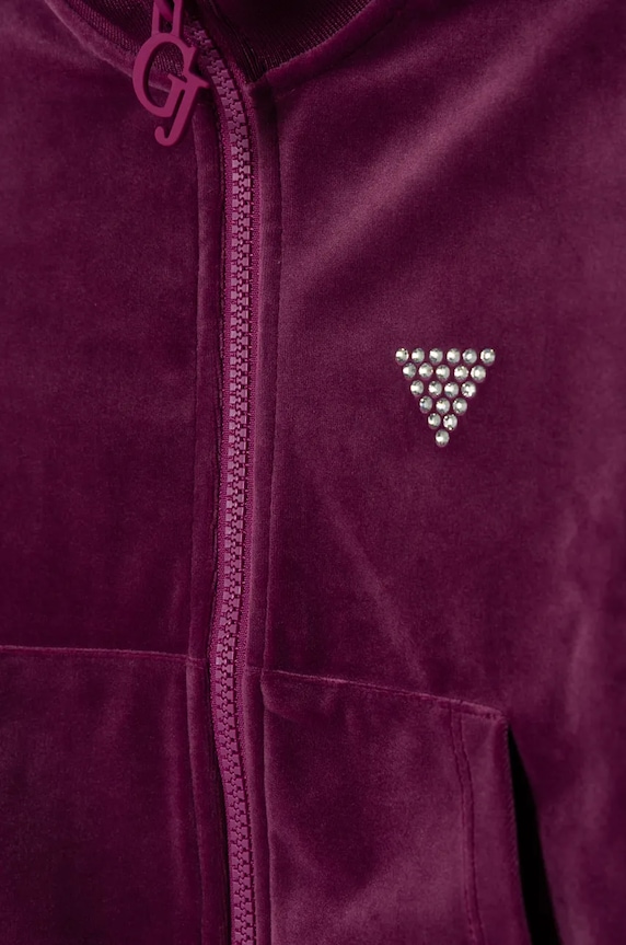 Dziewczynka Guess bluza welurowa dziecięca J4RQ22.KBXI2.9BYH fioletowy
