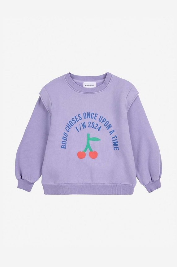Bobo Choses bluza dziecięca 224AC055 fioletowy AW24