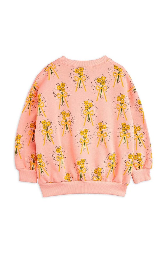 Dětská mikina Mini Rodini Winter flowers 2472015028 růžová AW24