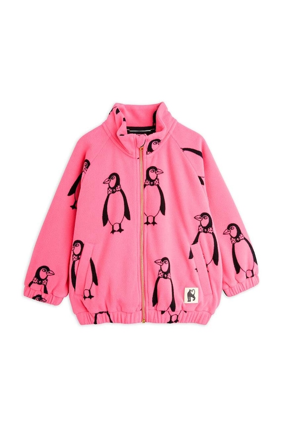 Mini Rodini bluza copii Penguin 1100009128 roz AW24