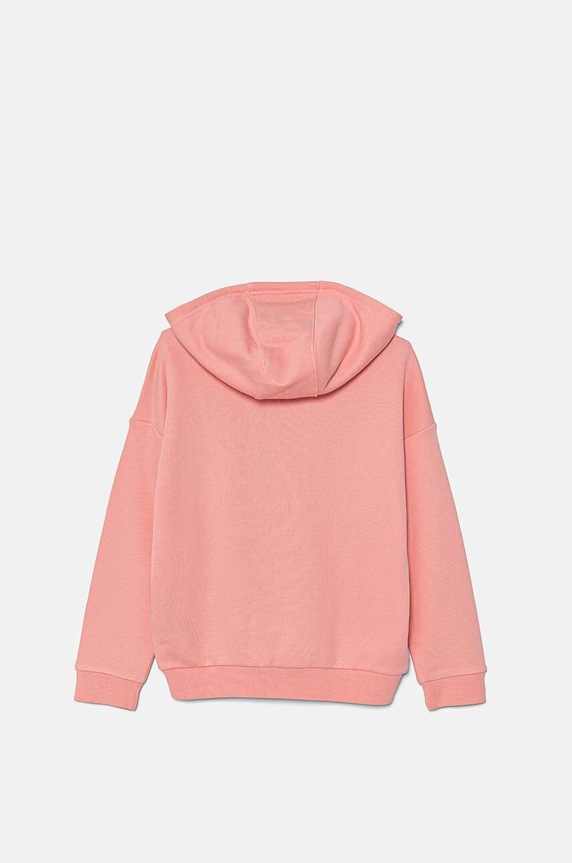 Fete adidas Originals hanorac de bumbac pentru copii HOODIE IX7615 portocaliu