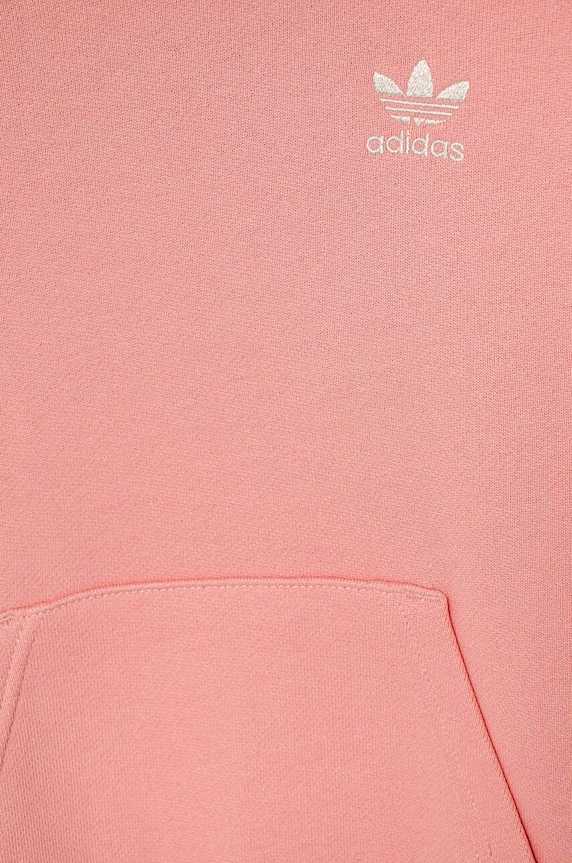 adidas Originals hanorac de bumbac pentru copii HOODIE portocaliu IX7615