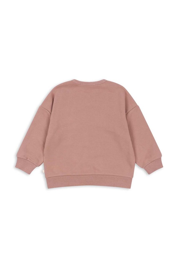 Dziewczynka Konges Sløjd bluza dziecięca LOU GLITTER SWEATSHIRT OCS KS101562 różowy