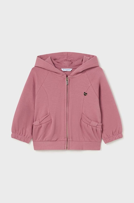 Mayoral bluza niemowlęca z kapturem różowy 2485.4J.Baby.9BYH