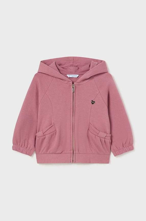 Mayoral bluza niemowlęca z kapturem różowy 2485.4J.Baby.9BYH
