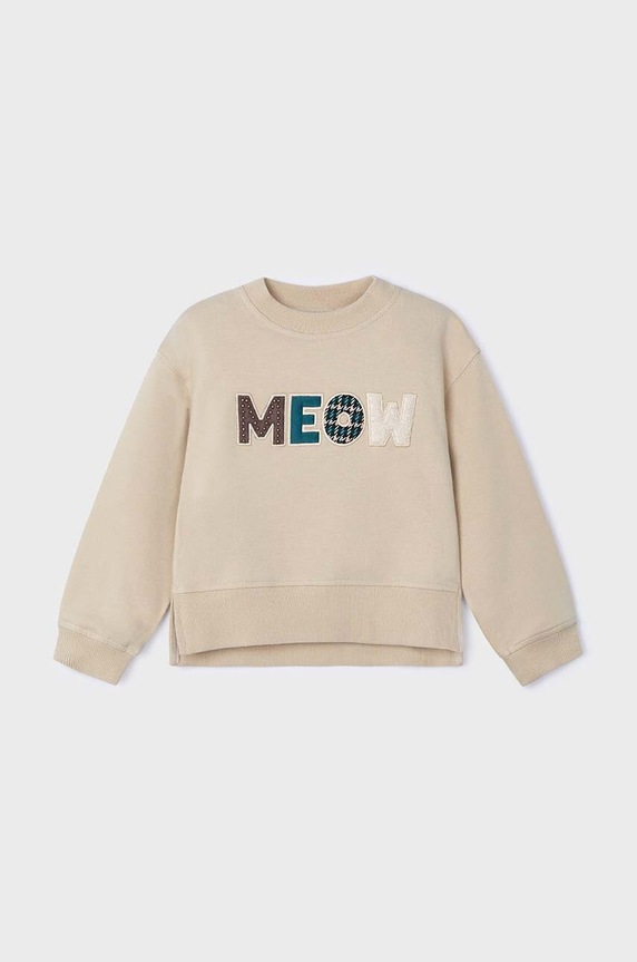 Mayoral bluza dziecięca aplikacja beżowy 4482.6H.Mini.9BYH