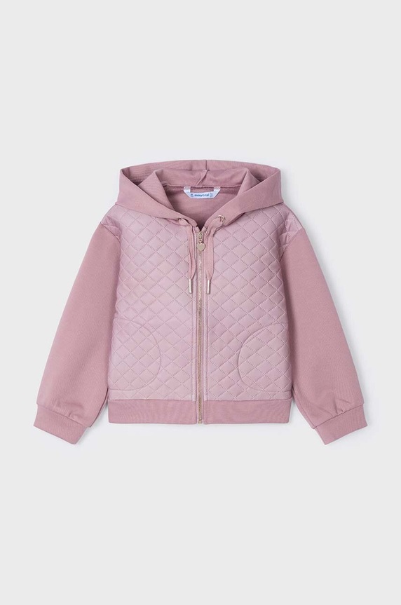 Mayoral bluza dziecięca z kapturem różowy 4496.6F.Mini.9BYH
