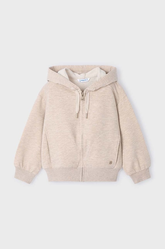 Mayoral bluza dziecięca z kapturem beżowy 4497.6H.Mini.9BYH