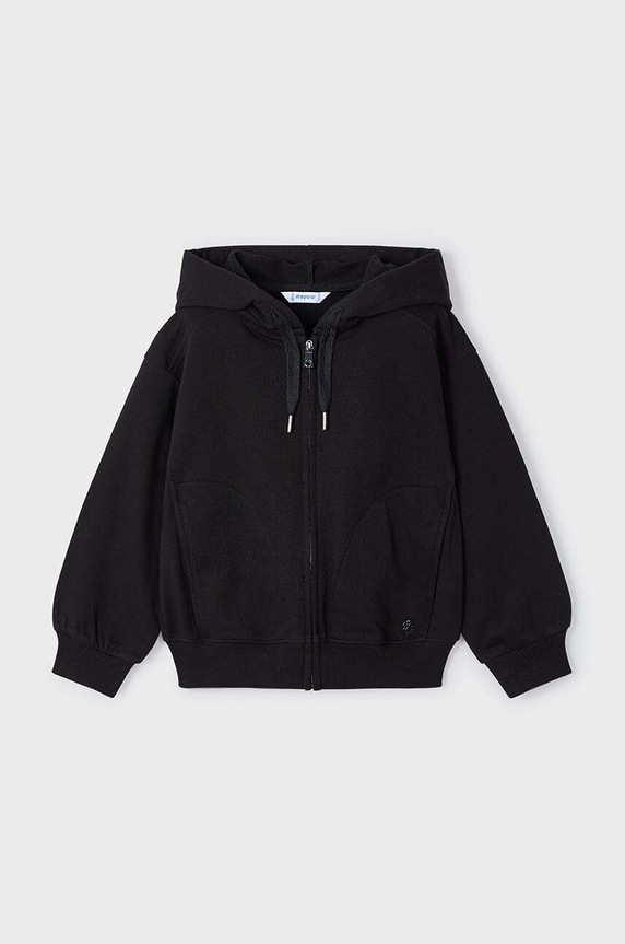 Mayoral bluza dziecięca z kapturem czarny 4497.6H.Mini.9BYH