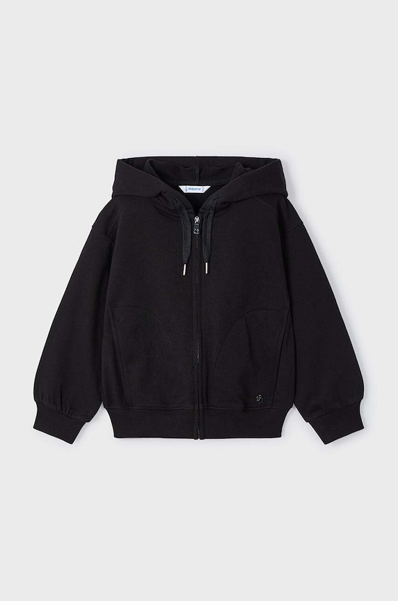 Mayoral bluza dziecięca z kapturem czarny 4497.6H.Mini.9BYH