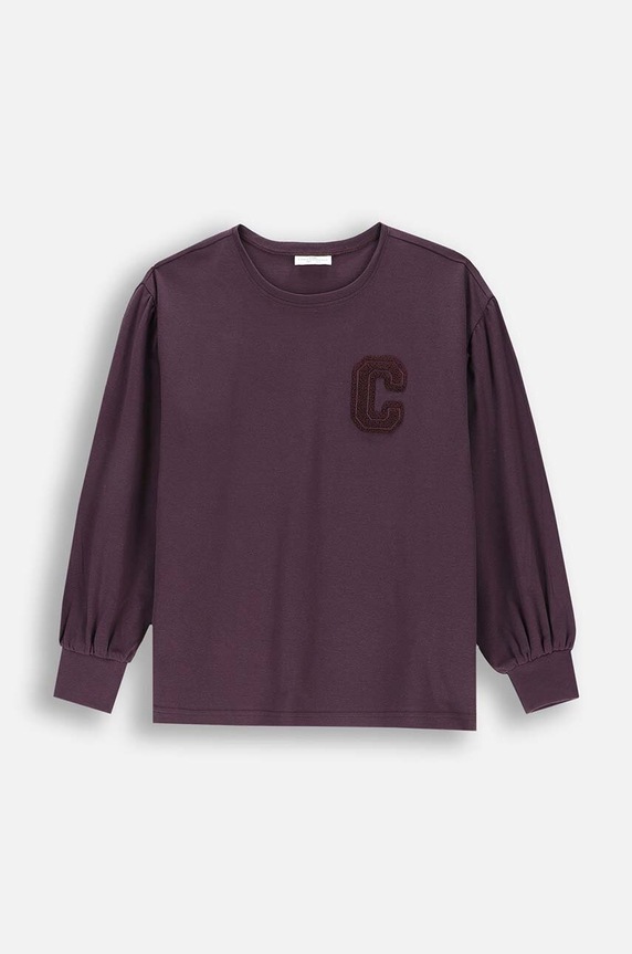 Coccodrillo bluza dziecięca ZC4143103AGJ fioletowy AW24