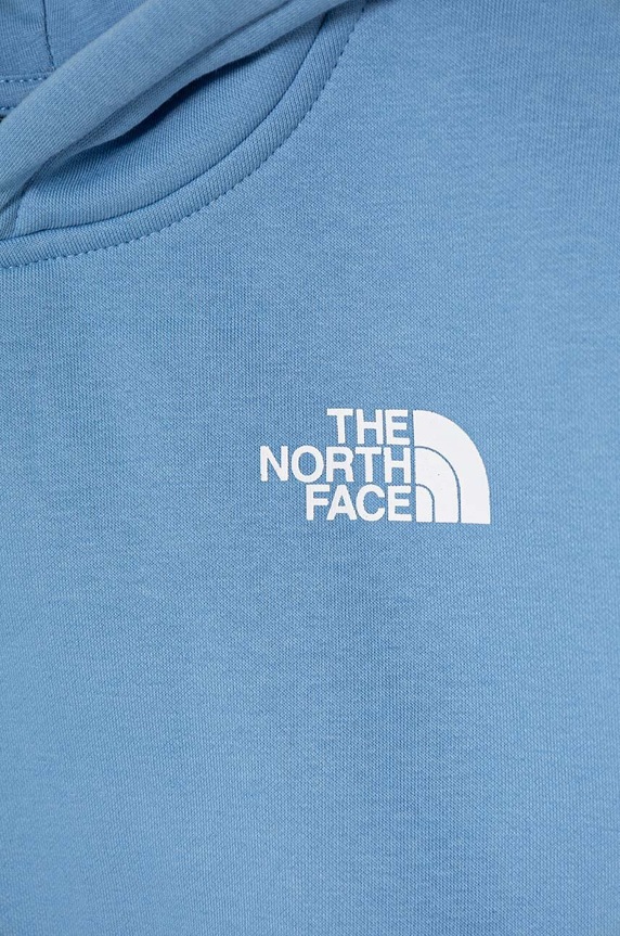 Dziewczynka The North Face bluza dziecięca VERTICAL GRAPHIC OVERSIZED HOODIE NF0A89HD3O41 niebieski
