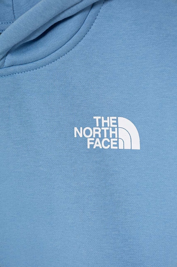Dziewczynka The North Face bluza dziecięca VERTICAL GRAPHIC OVERSIZED HOODIE NF0A89HD3O41 niebieski