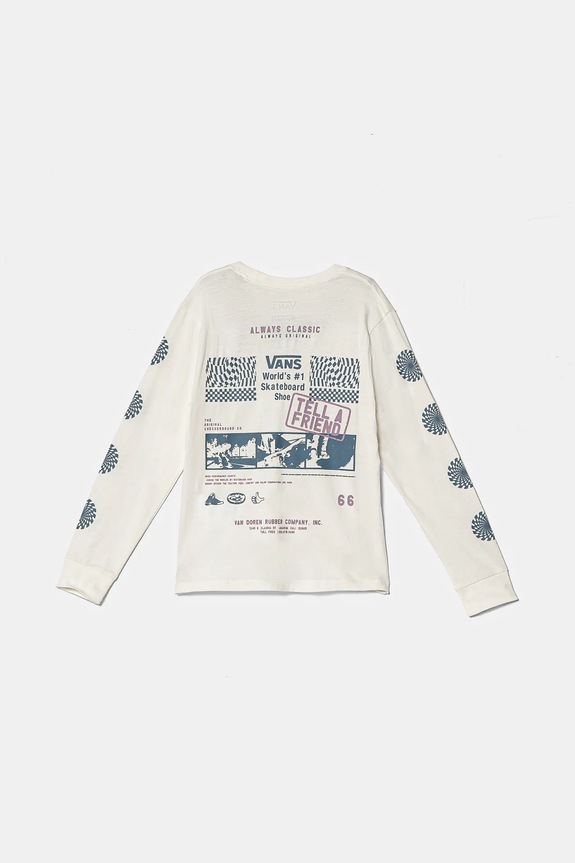 Detská bavlnená košeľa s dlhým rukávom Vans Always Classic BFF bavlna biela VN000J89FS81