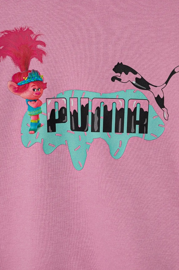 Dziewczynka Puma bluza dziecięca X TROLLS Hoodie TR 627378 różowy