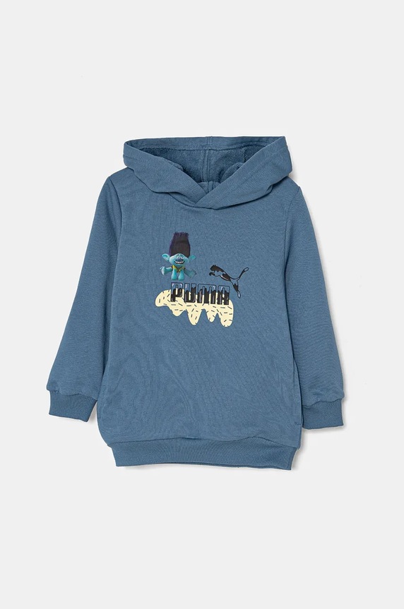 Puma bluza copii X TROLLS Hoodie TR print albastru 627378