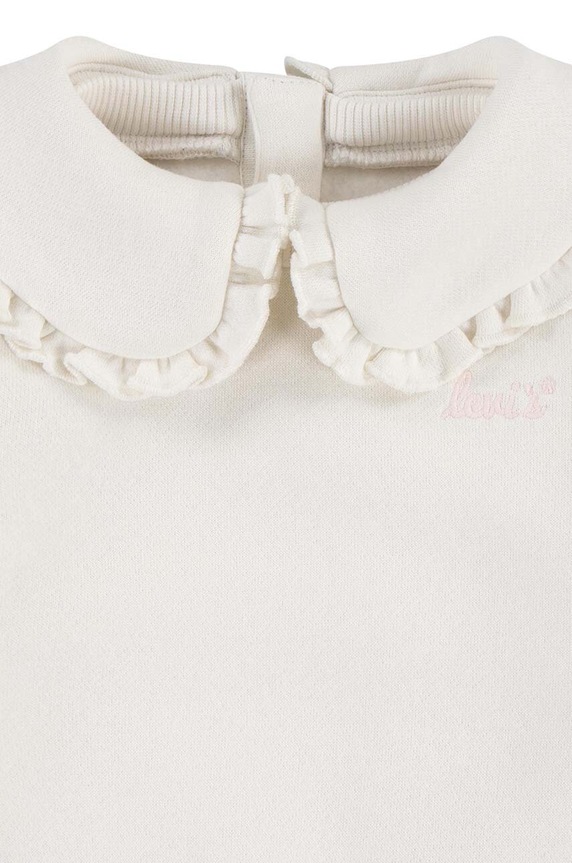 Levi's bluza bebe RUFFLE COLLARED CREW bej 1EK989