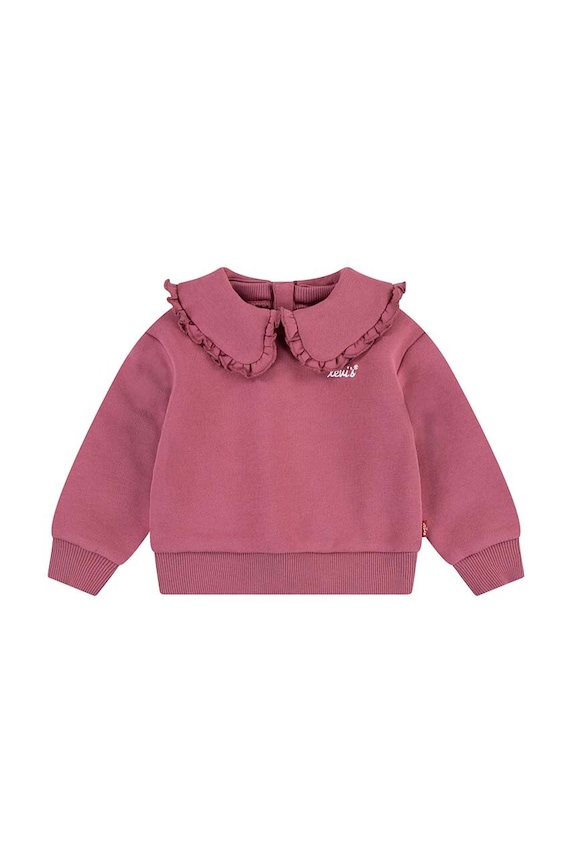 Levi's bluza bebe RUFFLE COLLARED CREW uni roz 1EK989