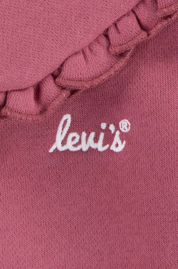 Fete Levi's bluza bebe RUFFLE COLLARED CREW 1EK989 roz