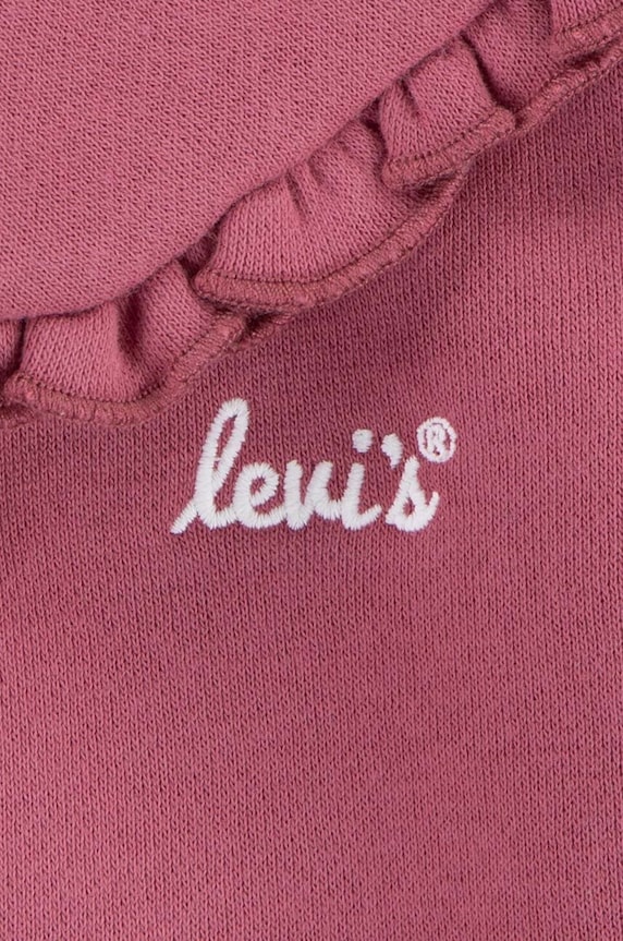 Fete Levi's bluza bebe RUFFLE COLLARED CREW 1EK989 roz