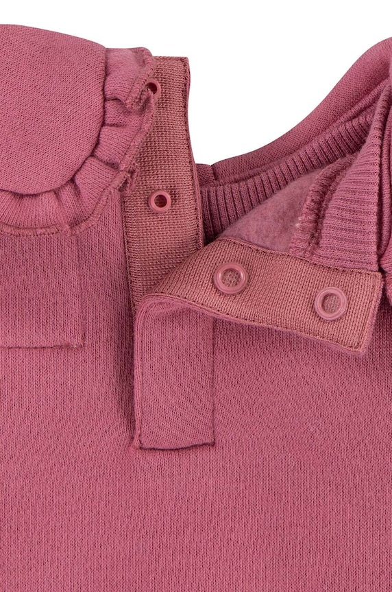 Levi's bluza bebe RUFFLE COLLARED CREW roz 1EK989