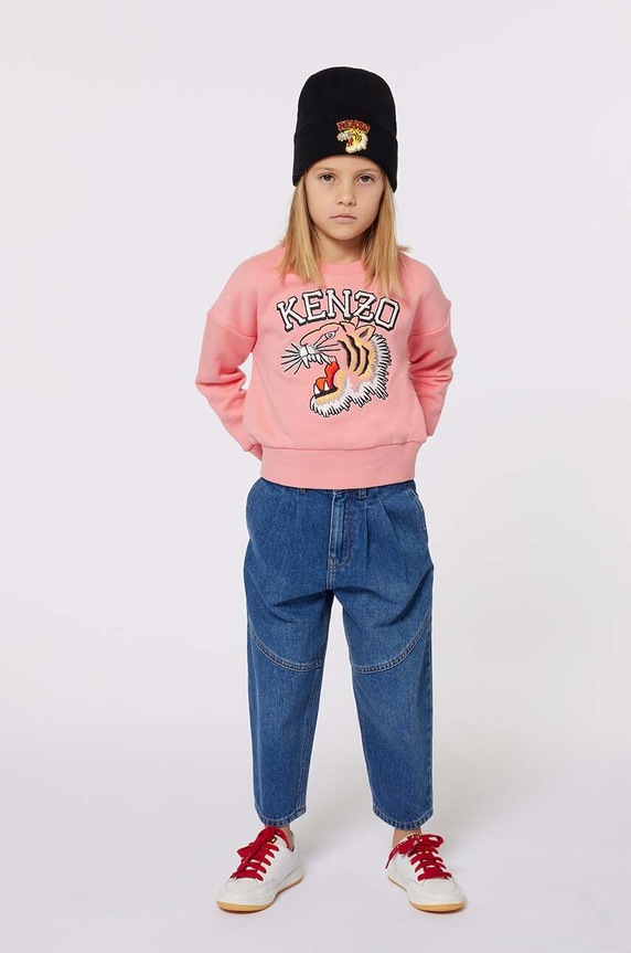 Dziewczynka Kenzo Kids bluza dziecięca K60692.86.108 różowy