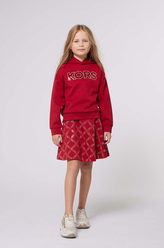 Michael Kors bluza dziecięca z elastanem czerwony R30150.156