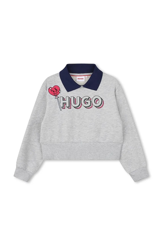 Detská mikina HUGO G00212.156.162 sivá AW24