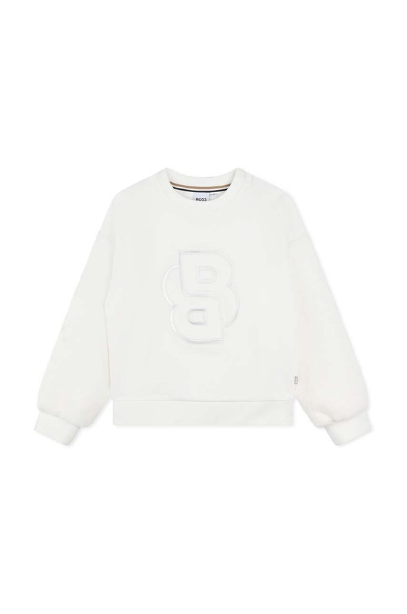 BOSS bluza dziecięca J51112.156.162 biały AW24