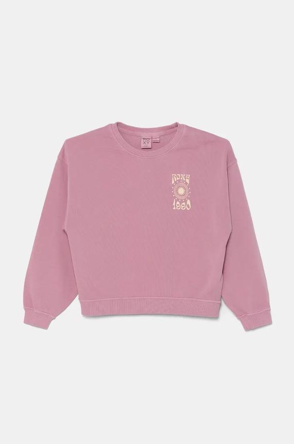Roxy bluza dziecięca LINEUP CREW RG TERRY A pozostałe różowy ERGFT03974