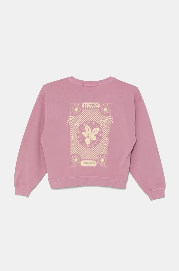 Roxy bluza dziecięca LINEUP CREW RG TERRY A ERGFT03974 różowy AW24