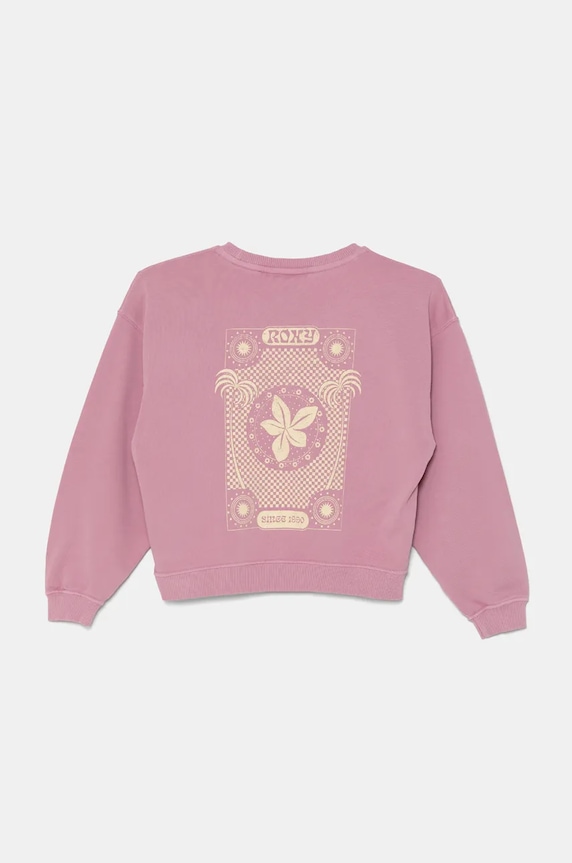 Roxy bluza dziecięca LINEUP CREW RG TERRY A ERGFT03974 różowy AW24